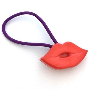 Red Lips Hair Tie, Hairband, Pony Tail Holder, New